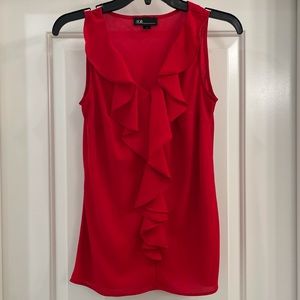 Red short sleeve blouse